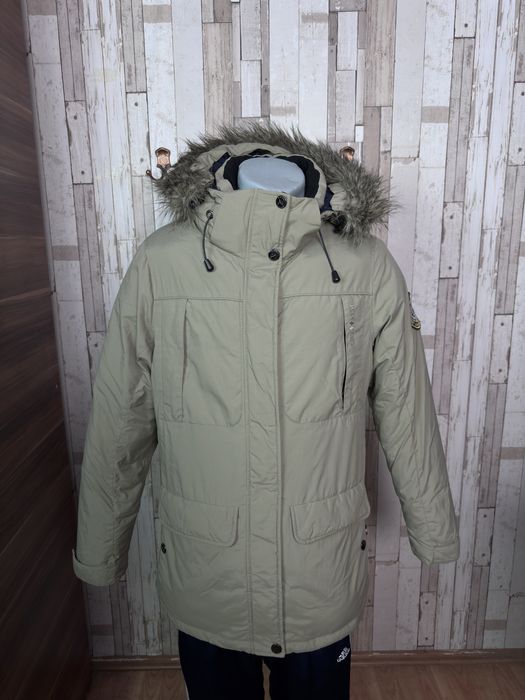 Geaca jacket geaca parka Jean Paul cu puf bej cu blana dama femei