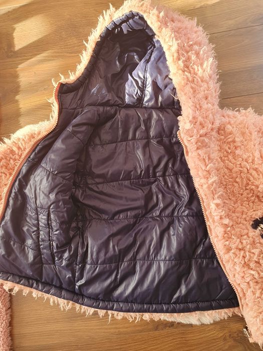 Geaca/palton cu 2 fețe pt.fete, 4-6 ani