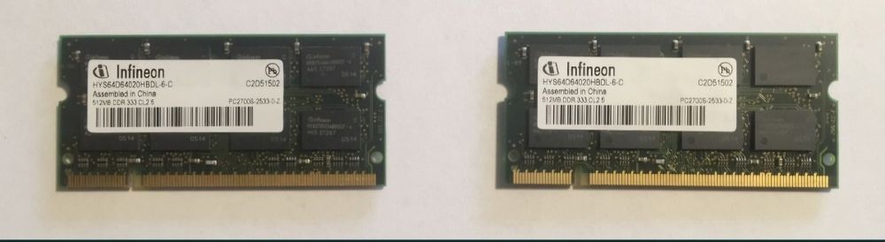 Memorie Laptop DDR2 512 Mb - 6 buc. / 2 Gb DDR3 - 2 buc. / 4 Gb DDR3