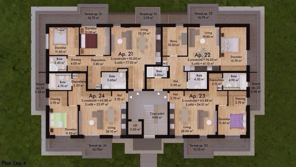 Apartamente cu 2 sau 3 camere, penthouse-uri de vanzare