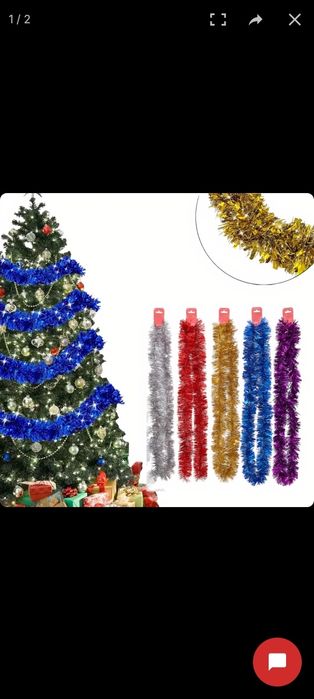 Betea pentru Brad 10/set, de Craciun 200x8cm Diferite Culori