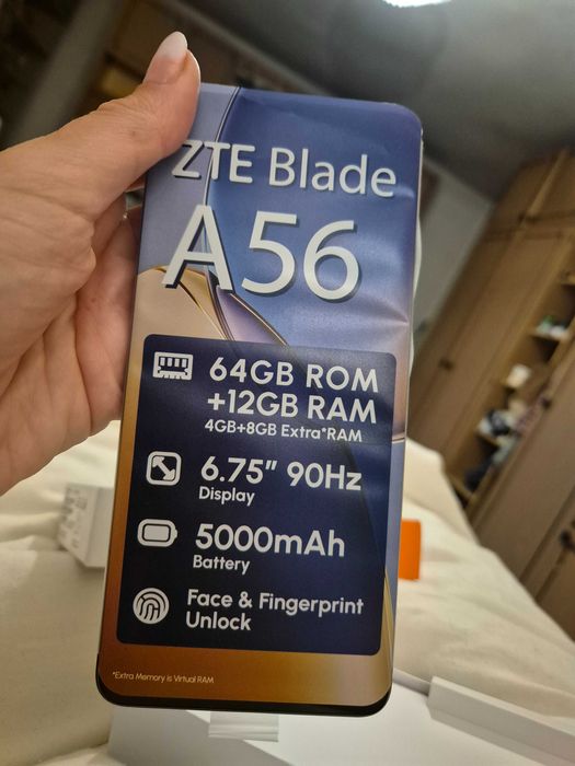 Смартфон НОВ черен ZTE Blade A56