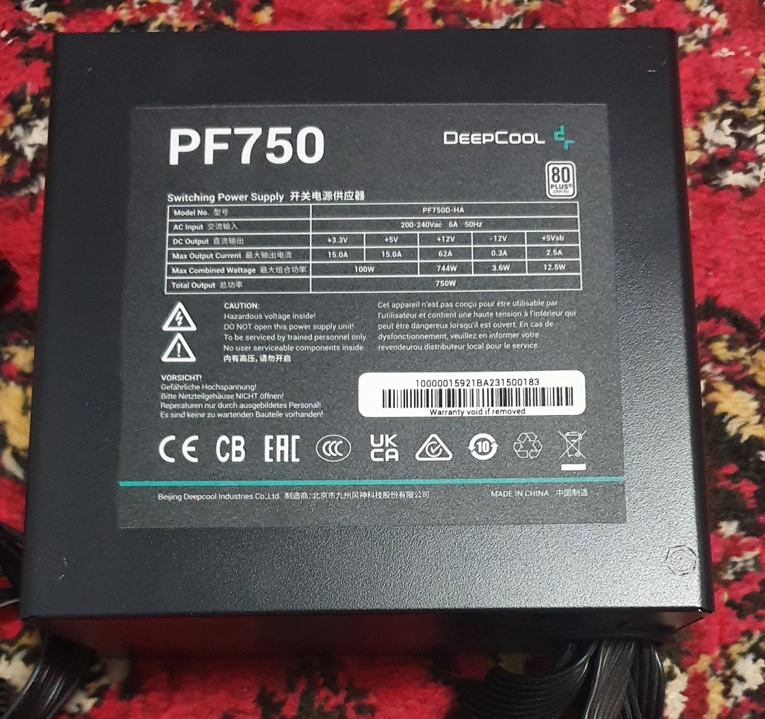 DeepCool pf750 булок питаний от кампюутера