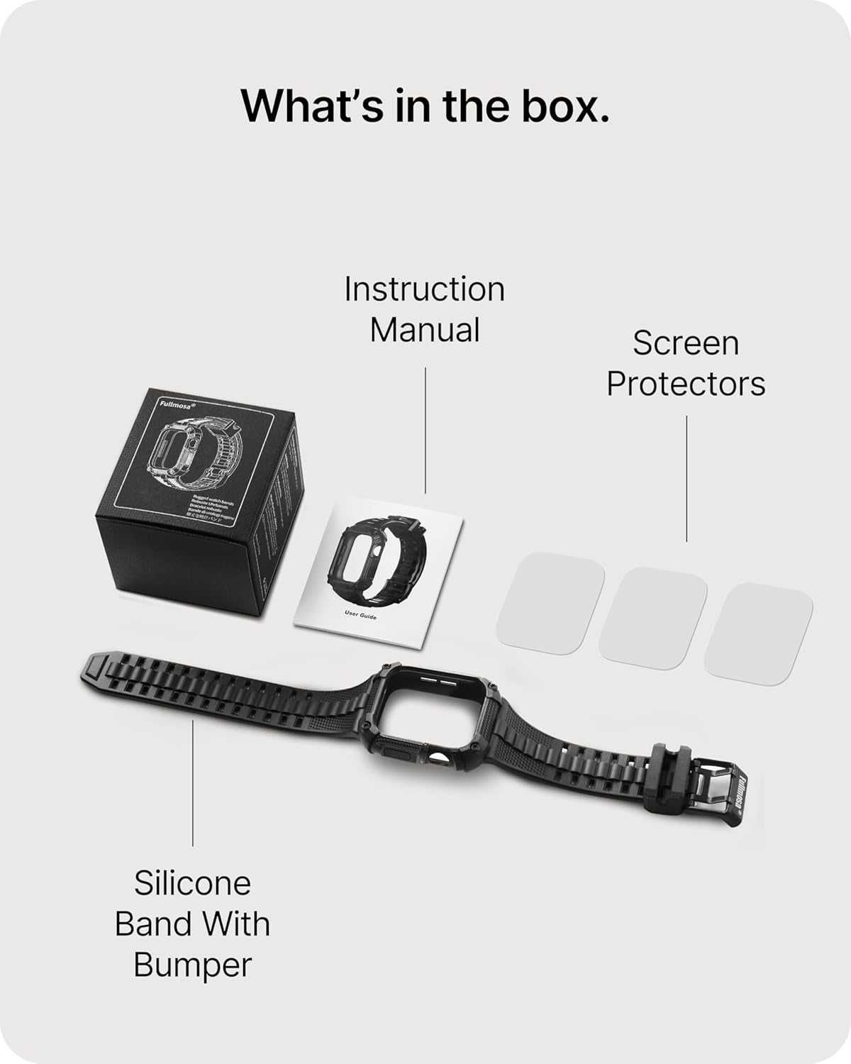 Pachet Curea (Action)+Sticla,Apple Watch 4/5/6/7/8/9 SE-TRANS GRATUIT