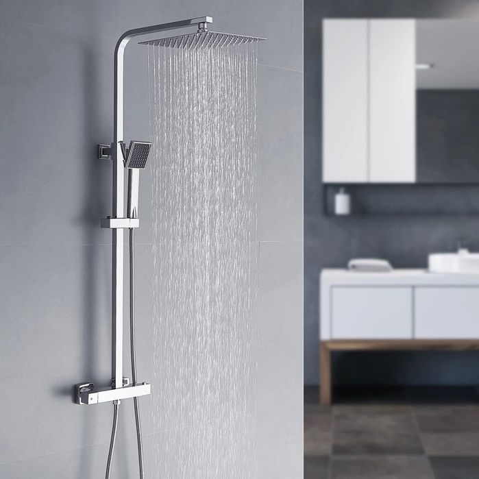 Sistem de dus din otel inoxidabil cu termostat
