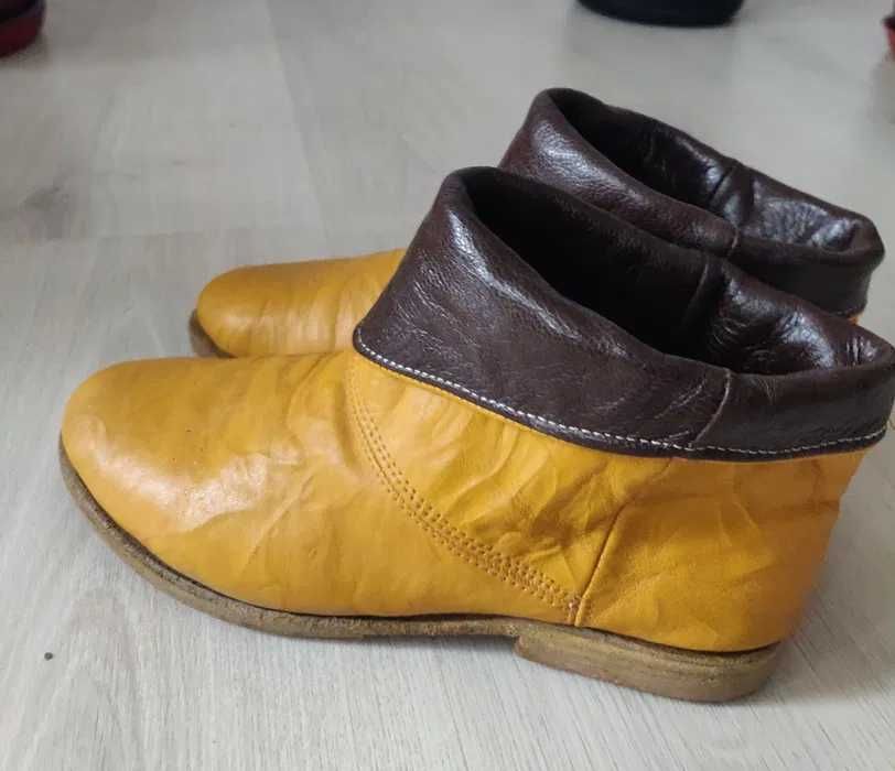 Cizme dama piele naturala, vintage, facut de mana in Turcia, nr.38