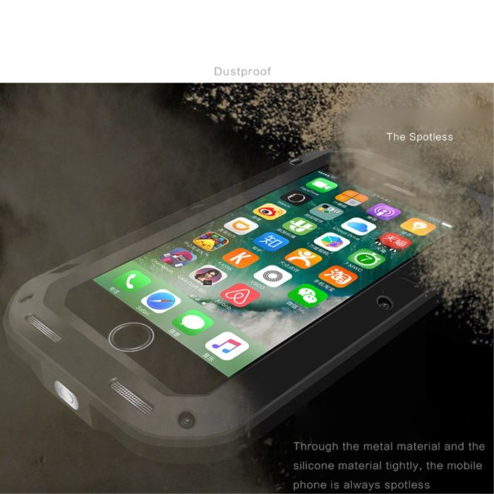 Husa Antisoc Aluminiu 360 iPhone SE 2022 15 Pro Max 12 mini 13 14+ 16e