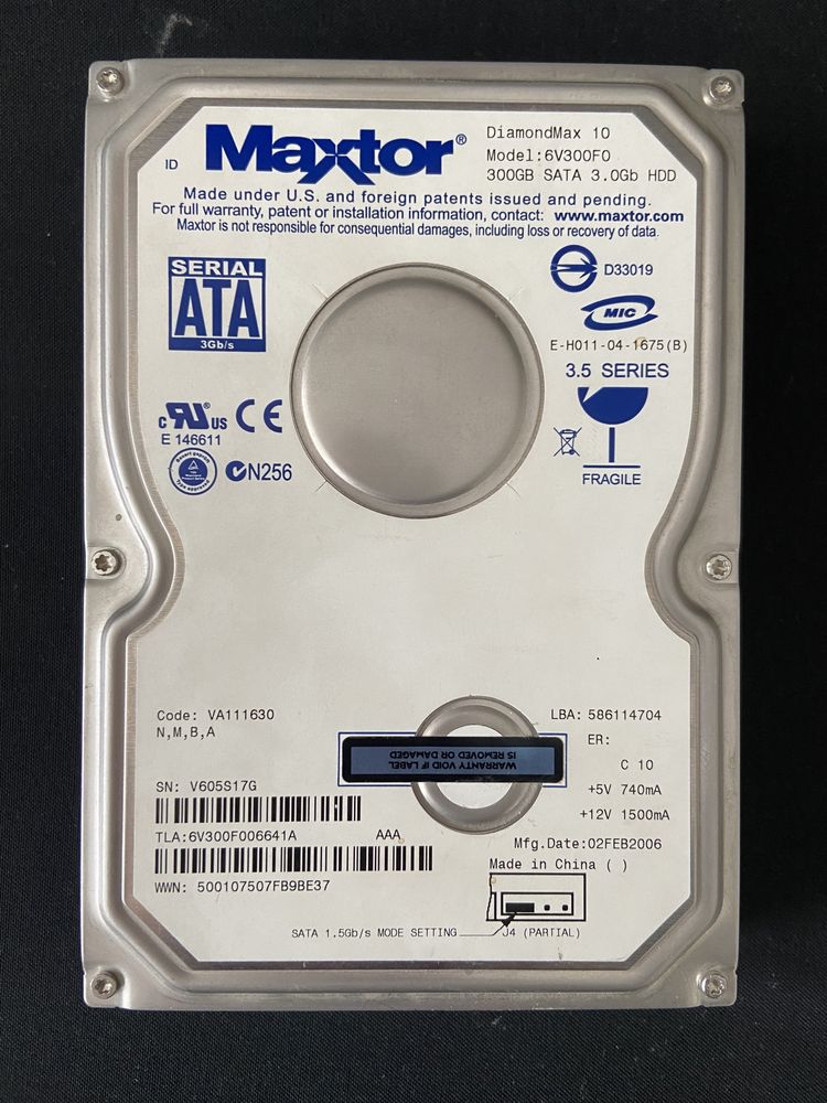 Hard disk hdd Maxtor 300GB SATA
