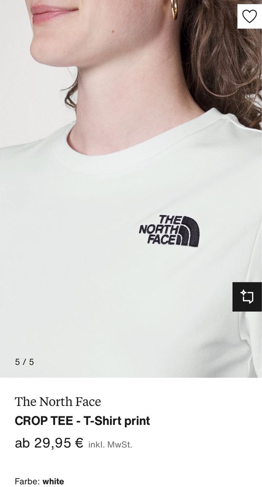 КропТоп The north face Оригинал!