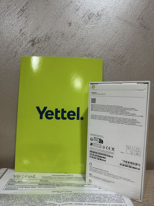 iPhone 17 Air|512GB|Фабрично запечатан|36м.гаранция Yettel|Space Black
