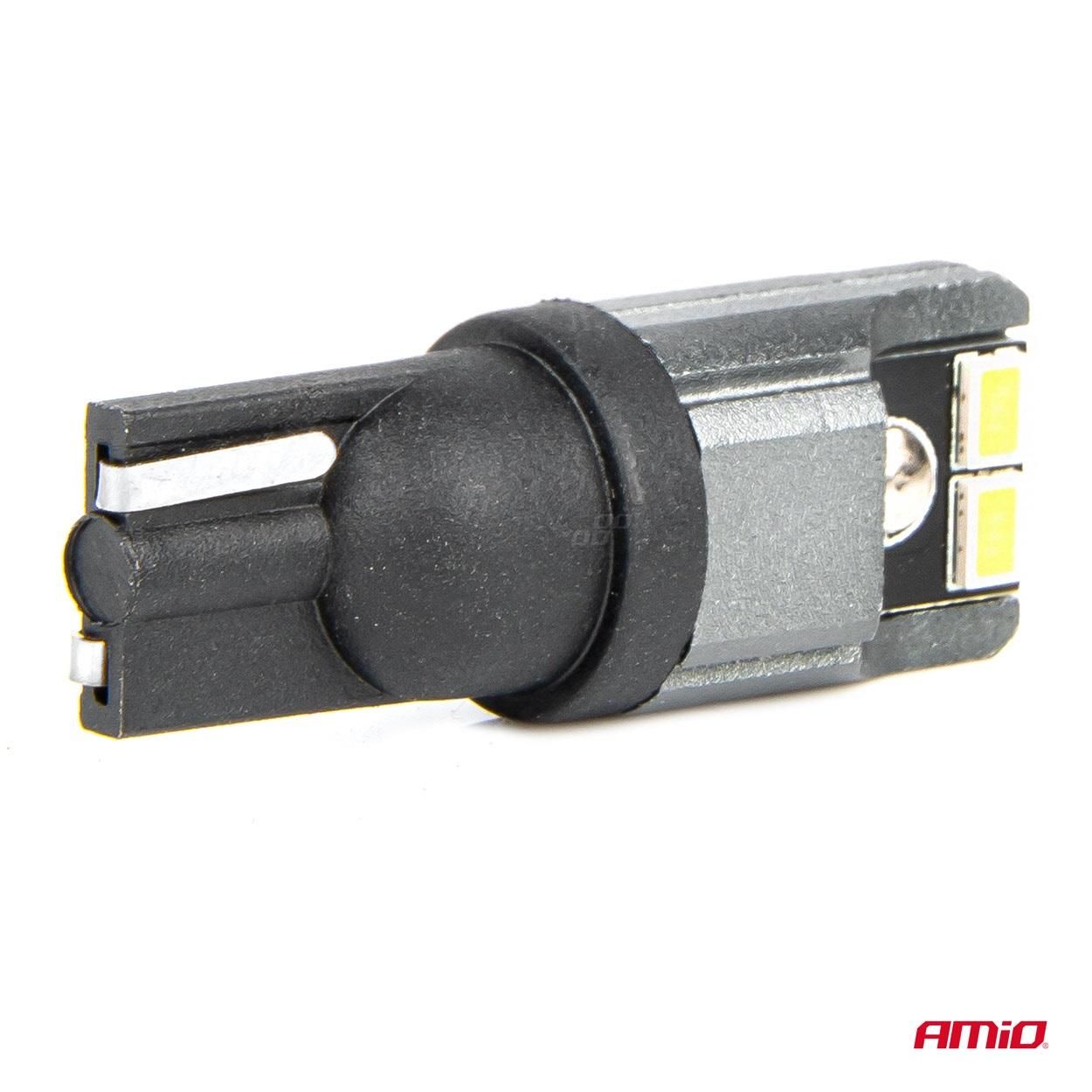 Canbus led крушки 3020 4smd t10 w5w w10w 12v 24v amio-03717