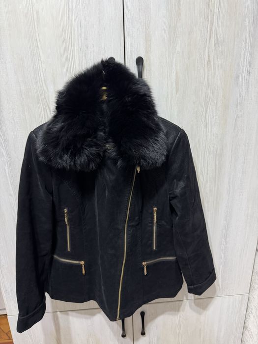 Касуха замш с накладным воротником