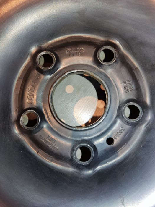 Set 4 jante tablă + capace originale Audi R16