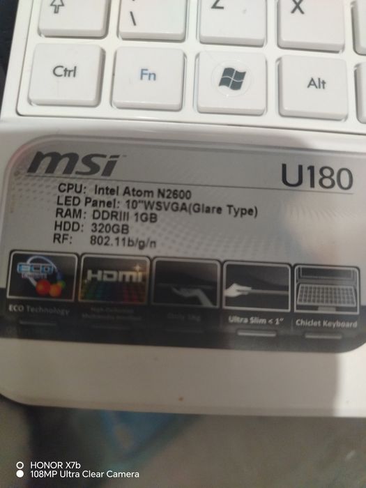 Laptop msi Windows 7
