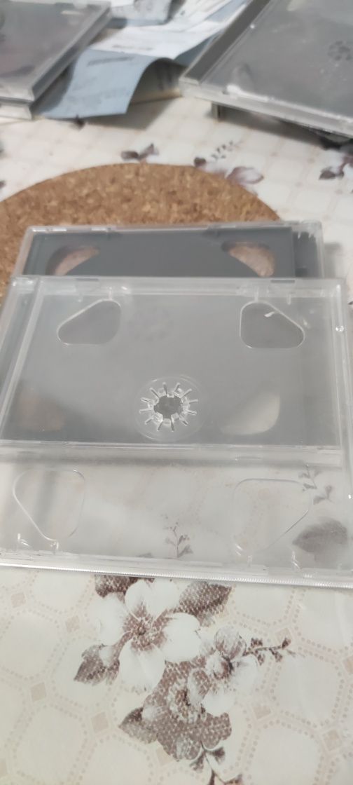 Set 5 Carcase CD sau DVD dubla 10.4mm cu tavita transparenta tip jewel