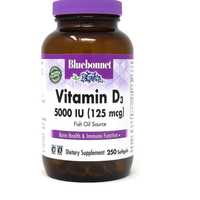 Bluebonnet Nutrition Витамин D3 в мягких капсулах по 5000 МЕ