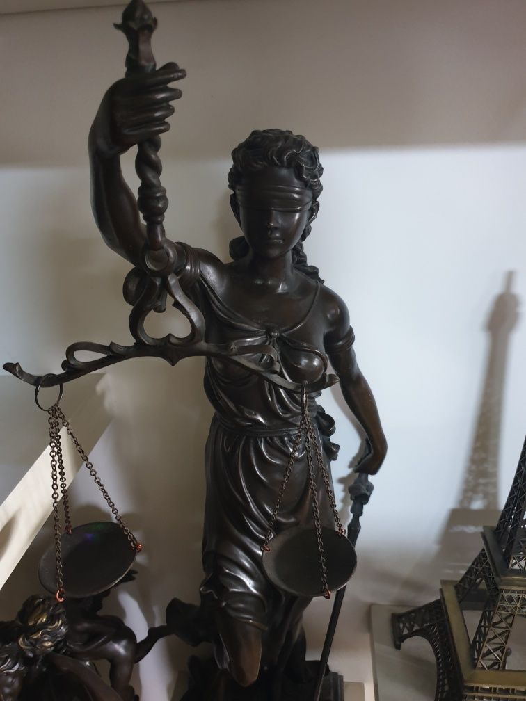 Zeita Justitiei Bronz Masiv H 75 cm