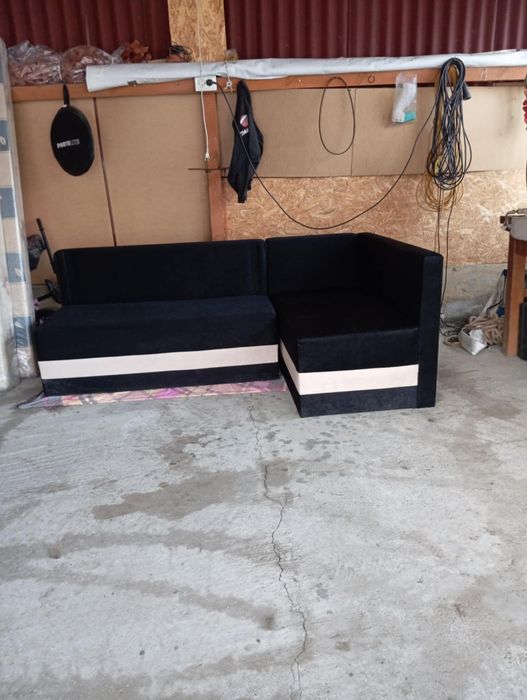 Черен Ъглов диван