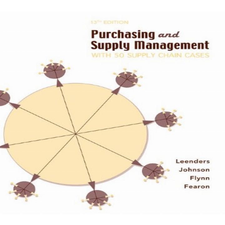 Purchasing Supply Management, Michiel Leenders,