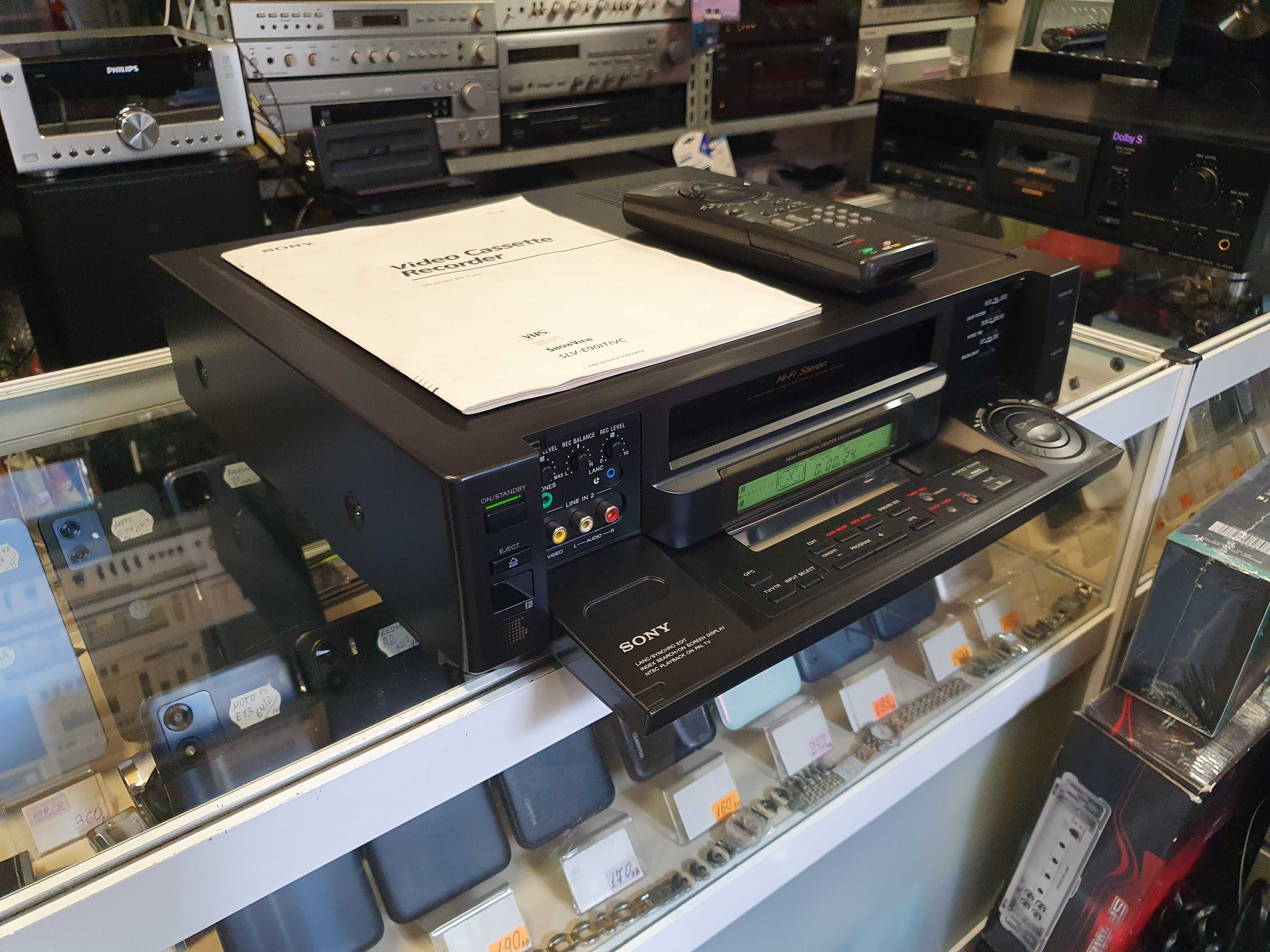 Записващо стерео видео SONY SLV-E90 Hi-Fi видеорекордер с дистанционно