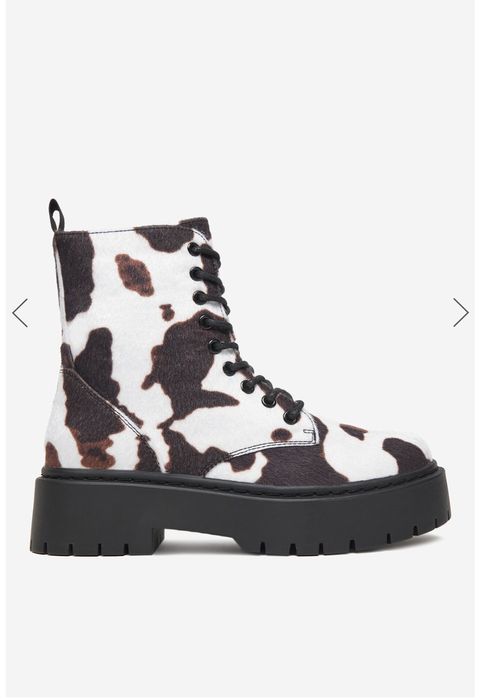 Дамски боти тип кубинки DeeZee 41 номер с мотив / десен на крава