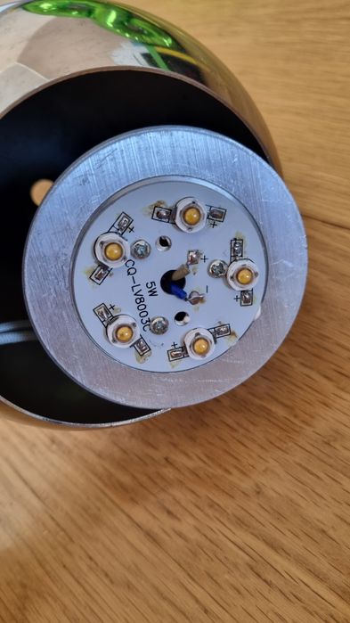 Plafoniera LED de design, chrom, 5 x 6w