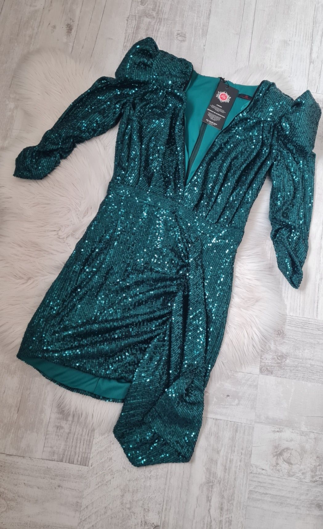 Rochie verde paiete BBY MĂRIMEA 38