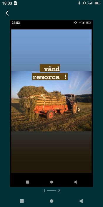 Remorca de încărcat fan lucerna paie