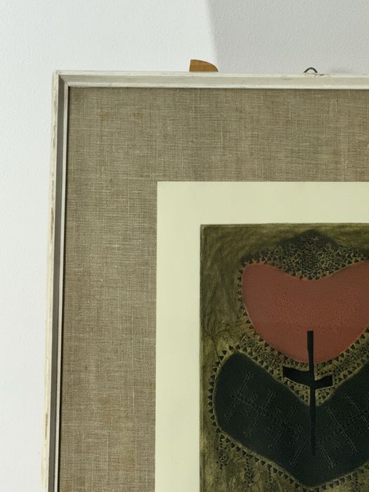 Tablou Laszlo Feszt, Floare III – Virag, Mezotintă Originală Semnată