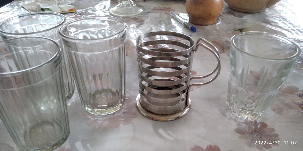 Стаканы граненые.подстаканник