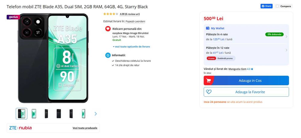 Telefon ZTE Blade A35