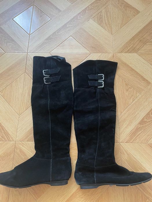 cizme inalte, piele moale intoarsa, Calvin Klein, 38