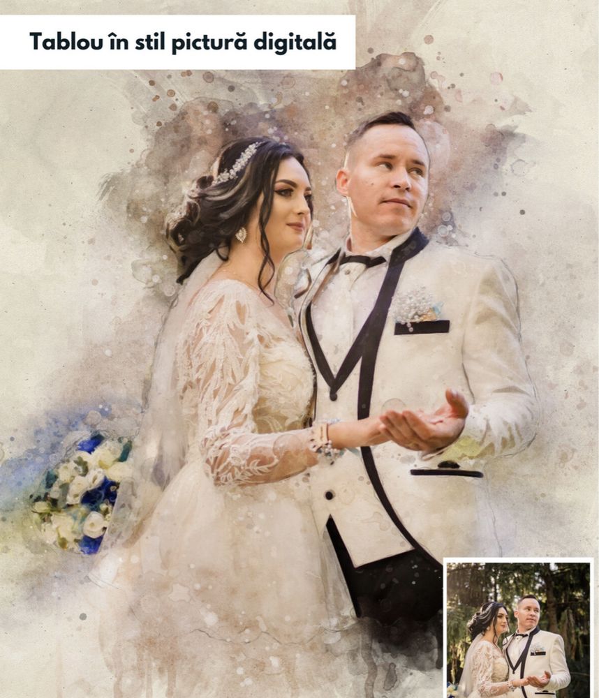 Tablou personalizat în stil Pictură digitală Watercolour