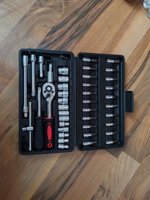 Trusă reparații scule 46 piese Crichet 1/4 tubulare torx