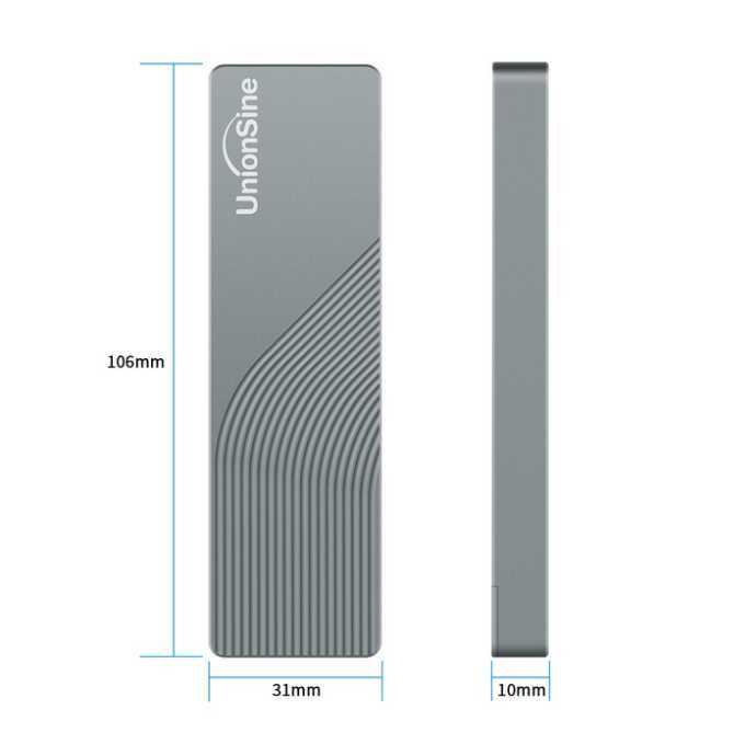 M2 NVMe NGFF SATA SSD Case Dual Protocol  10Gbps, USB3.2 for 2260 2280