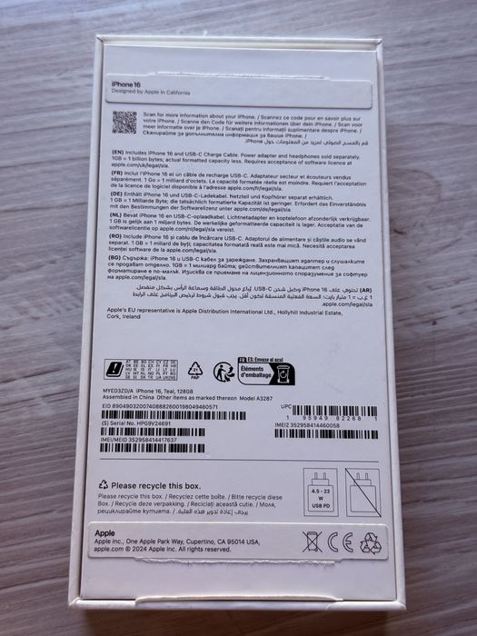 Iphone 16 Teal 128 GB Impecabil