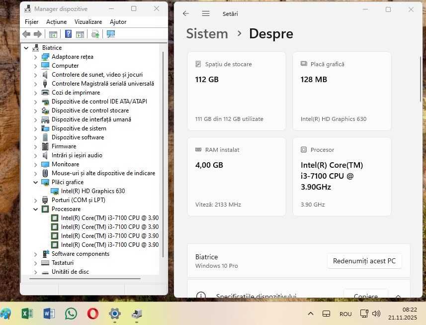 Kit performant LGA 1151, MB Asus Prime B250M A/i3 7100 3,9GHz/4Gb ddr4