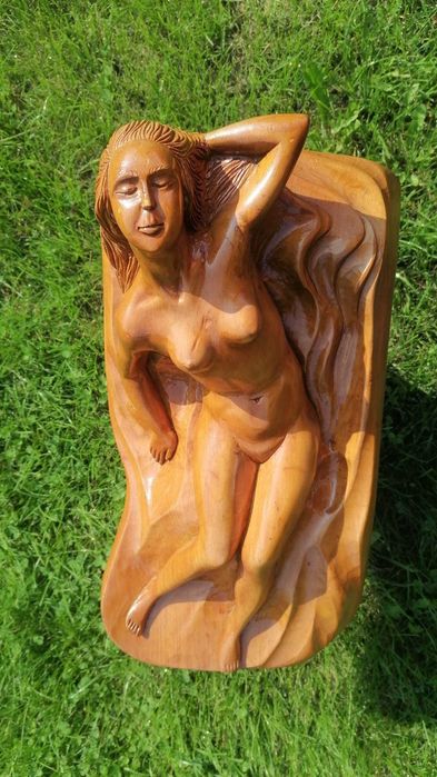 sculptura , nud , lemn , statueta lemn , dimensiune mare