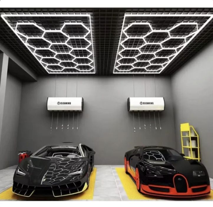 Aplica LED Hexagon 14 module 672W 70000 lumeni 484x243cm iluminat pro