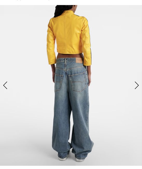 BALENCIAGA Cropped leather jacket