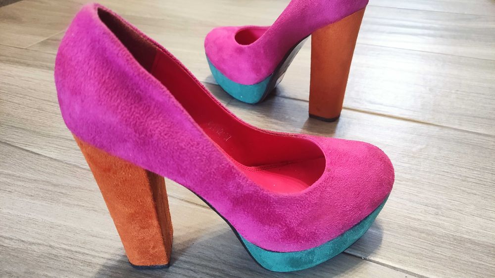 Pantofi dama eleganti, piele intoarsa, marime 36, 37