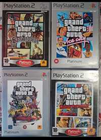 GTA 3, Vice City, San Andreas, Liberty city stories PlayStation 2