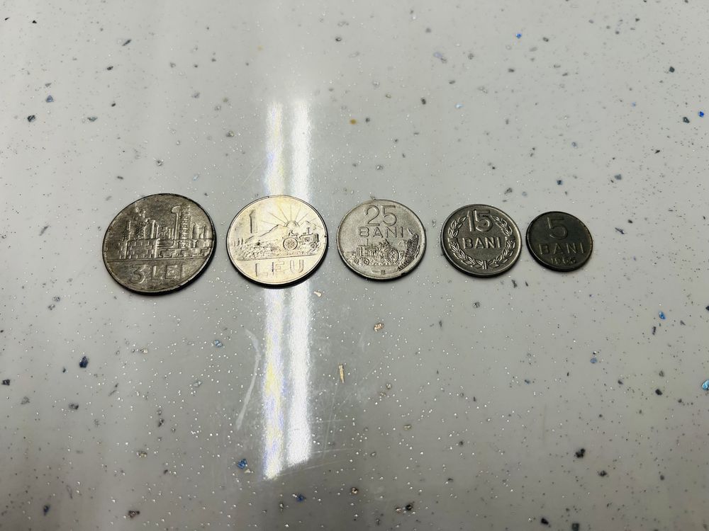 Monede 1966 (3lei,1leu,25,15,5 bani)