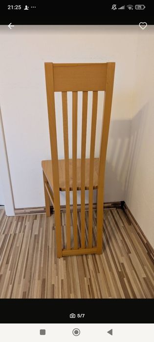 Masa cu șase scaune lemn masiv