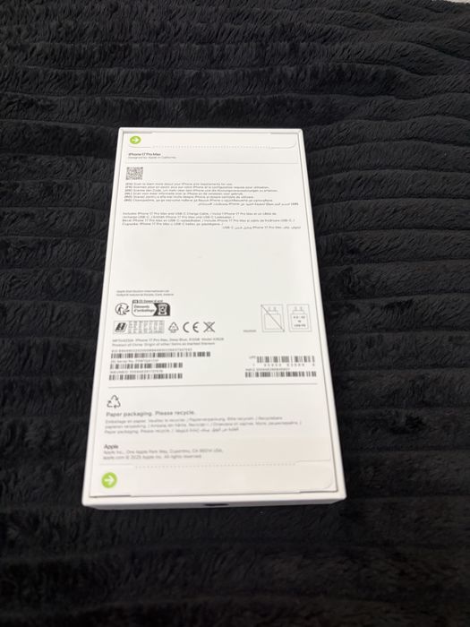 Iphone 17 Pro MAX de 512gb Deep Blue Nou Sigilat cu Sim Fizic Garantie