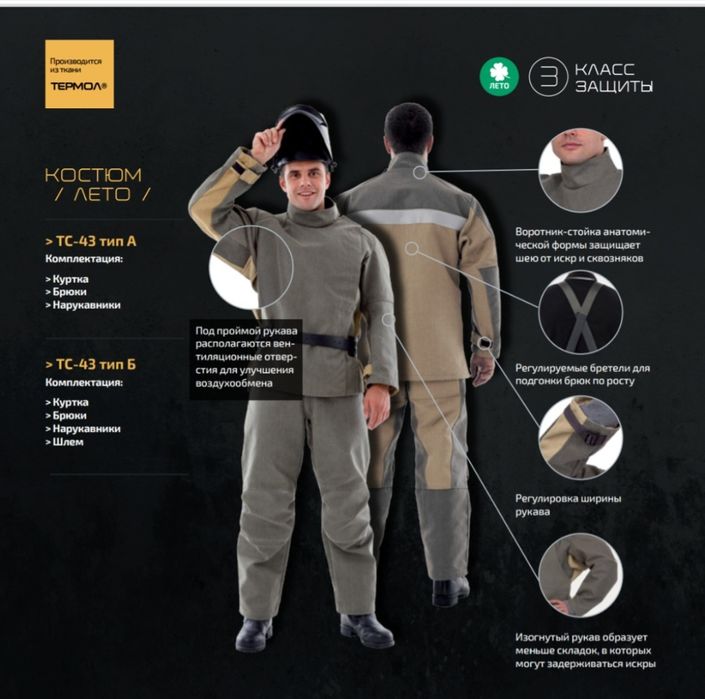 Костюм сварщика ТС-43 тип В от ЭНЕРГОКОНТРАКТ