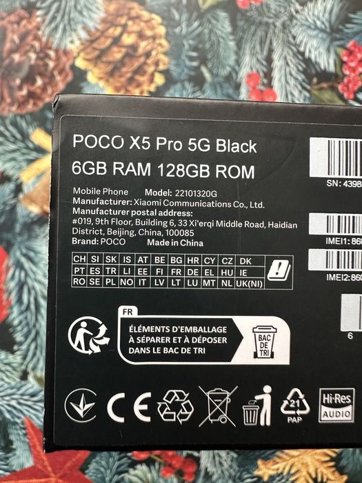 НОВ Poco X5 Pro 5G 128/6gb BLACK