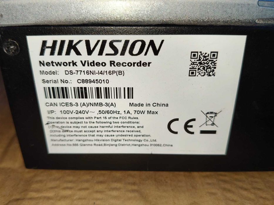NVR 16 canale, 12MP, Hikvision DS-7716NI-I4/16P(B), 16 Tb. stocare