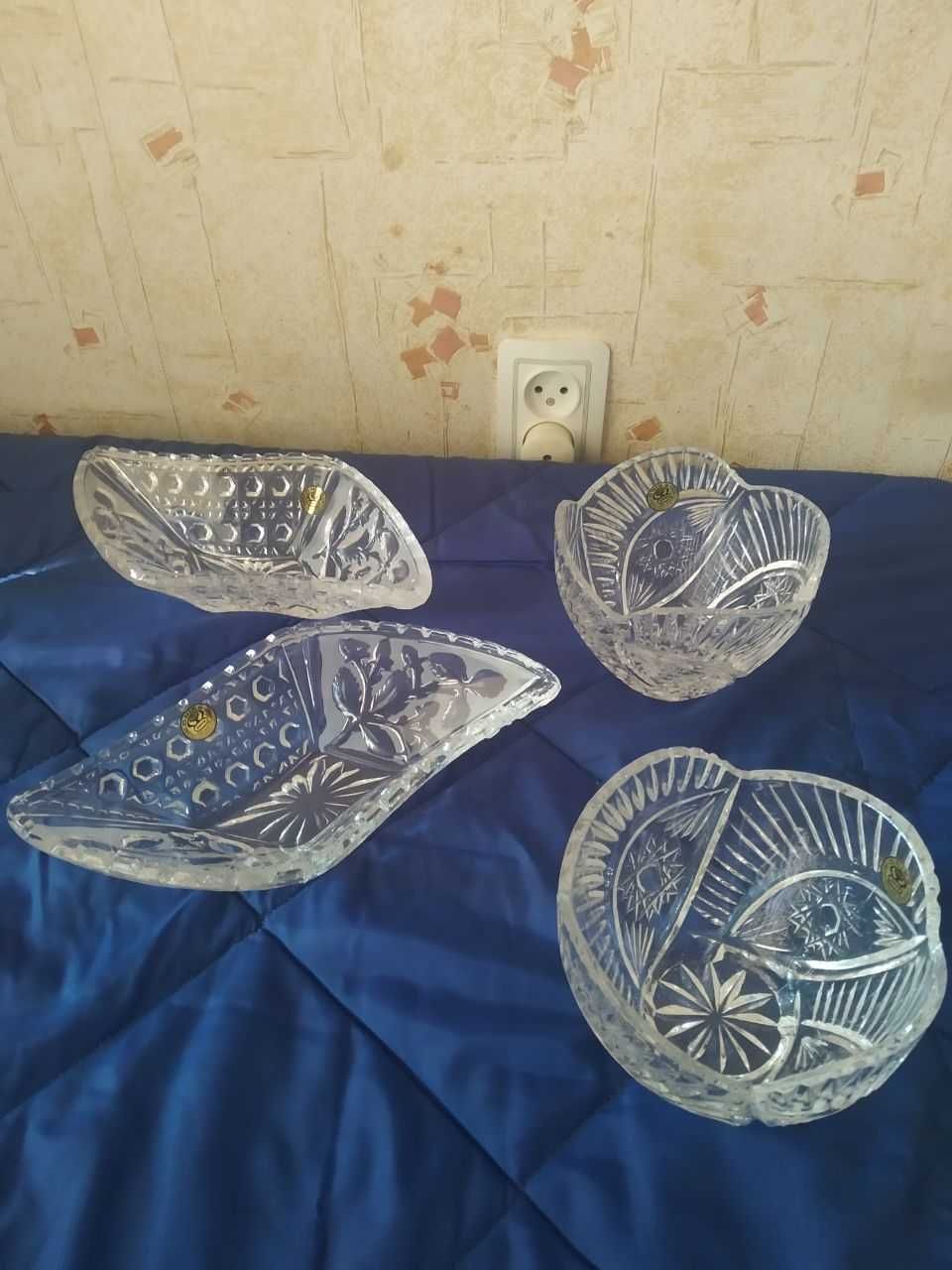 столовая посуда из хрусталя и чешского стекла