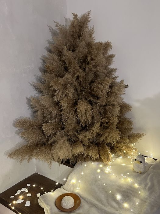 Коледна елха бохо стил модерна елха пухкава елха 90см ръчна изработка